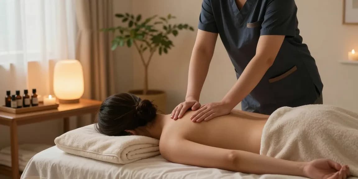 Providing 하남출장마사지 in a cozy home setting with a professional therapist.