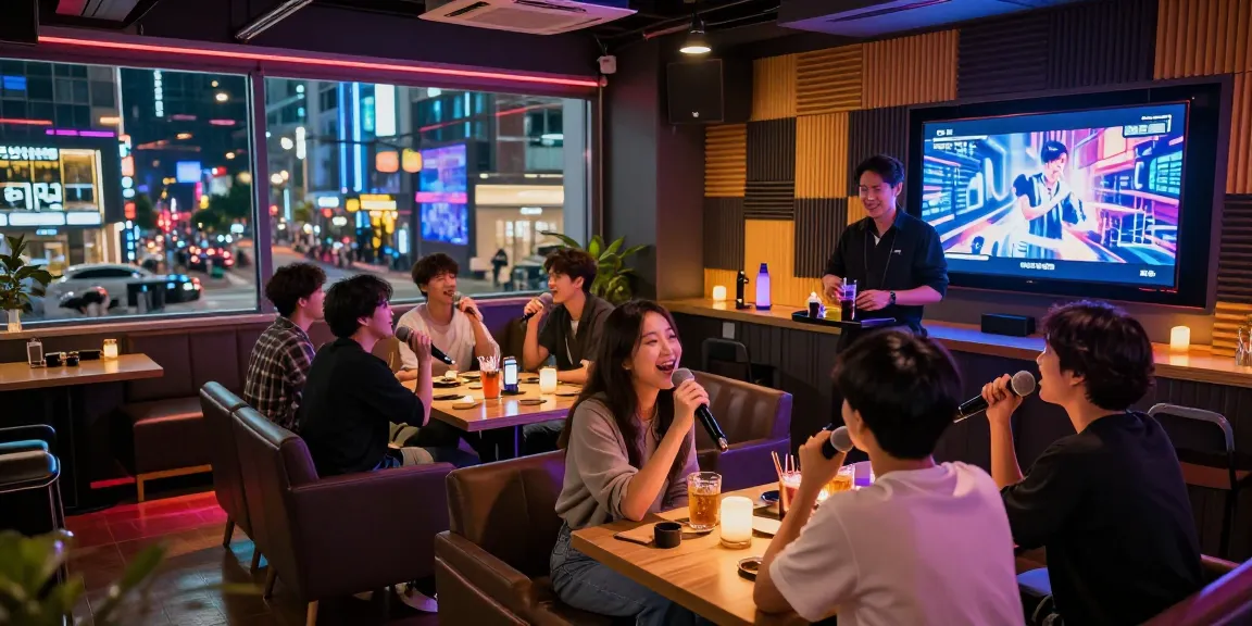 인천쓰리노에서 친구들과 함께 즐거운 밤을 보내는 모습, 생동감 넘치는 유흥 문화의 현실을 보여줍니다.