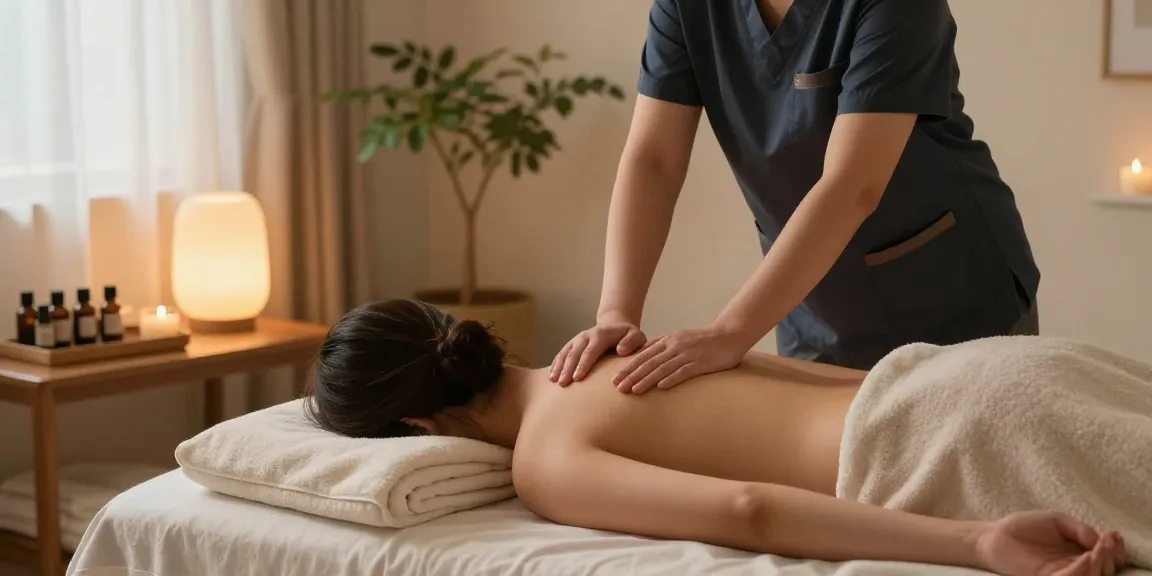 Providing 하남출장마사지 in a cozy home setting with a professional therapist.