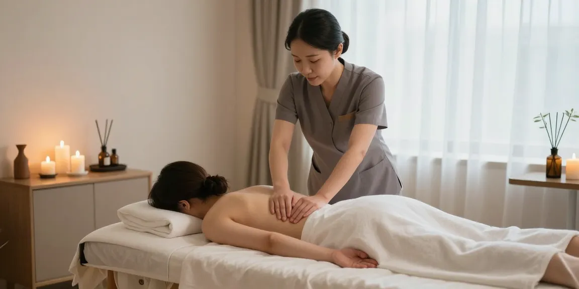 서울출장마사지 전문가의 맞춤형 관리로 편안한 분위기에서 진행되는 마사지 장면