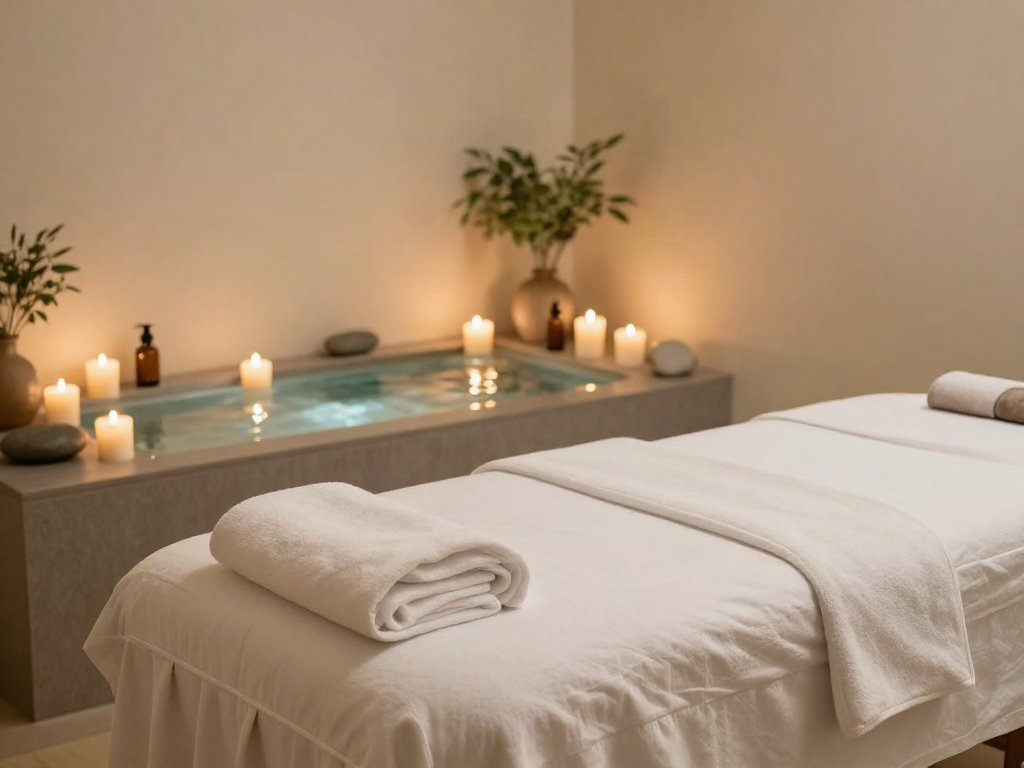 Relaxing massage room for 김포출장안마 with soothing ambiance and elegant decor.