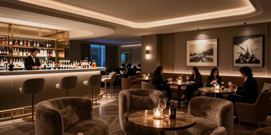 강남블랜딩의 고급스러운 인테리어와 편안한 분위기, 고객을 맞이하는 스타일리시한 호스트.
