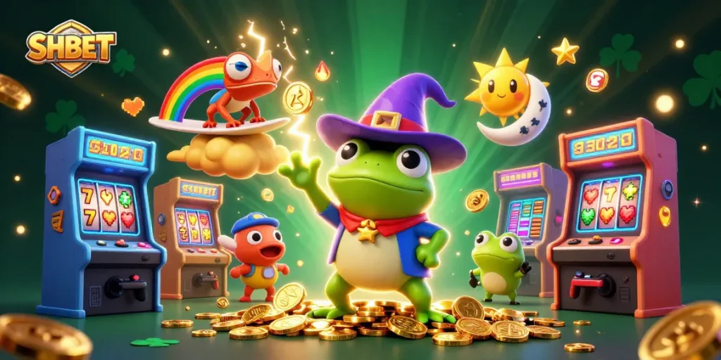 SHBET engages players with a magical storm of golden coins, creating excitement in online gaming.