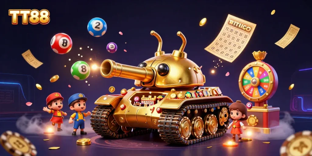 Engage with TT88's vibrant casino adventure featuring dynamic lottery and jackpot elements.