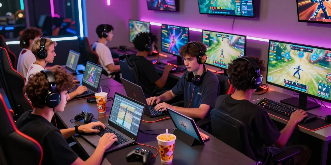 Online gaming experience at https://snickernames.com with diverse gamers in a vibrant lounge showcasing immersive gaming.